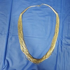 Vintage liquid silver native American choker